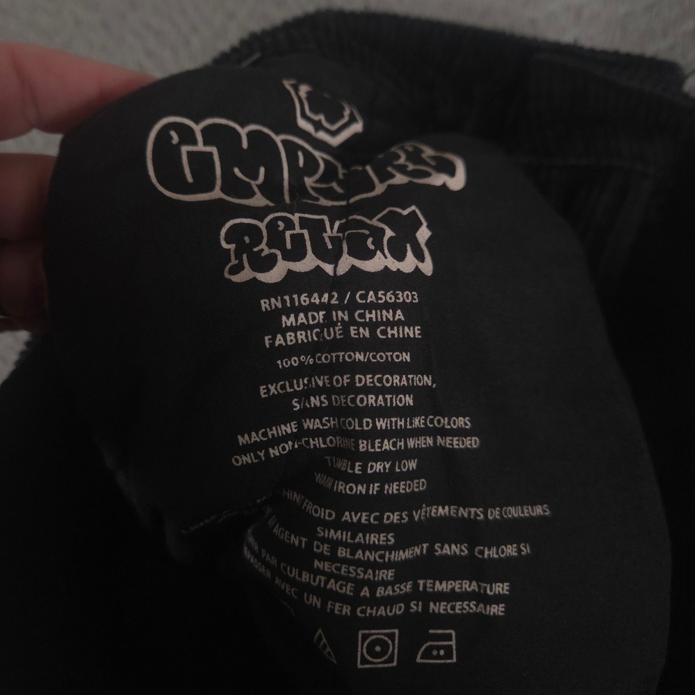 Empyre Pants Mens 30x28 Black Corduroy Cargo Skate Straight Multi Pocket Y2K - Picture 7 of 10